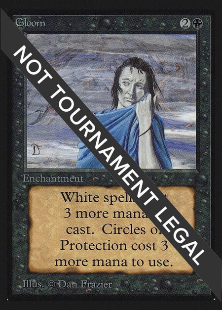 Gloom (IE) trading card from International Edition Gloom (IE) - International Edition Magic: The Gathering trading card