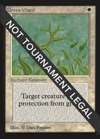 Green Ward (IE) - International Edition (IED) #21 - Uncommon Magic: The Gathering Trading Card