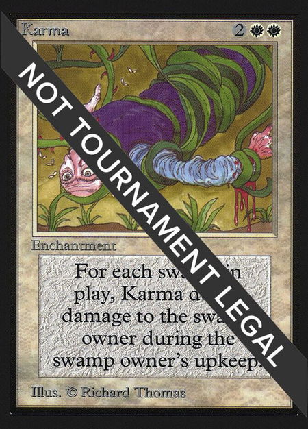 Karma (IE) trading card from International Edition Karma (IE) - International Edition Magic: The Gathering trading card