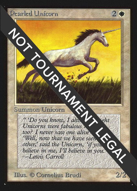 Pearled Unicorn (IE) trading card from International Edition Pearled Unicorn (IE) - International Edition Magic: The Gathering trading card