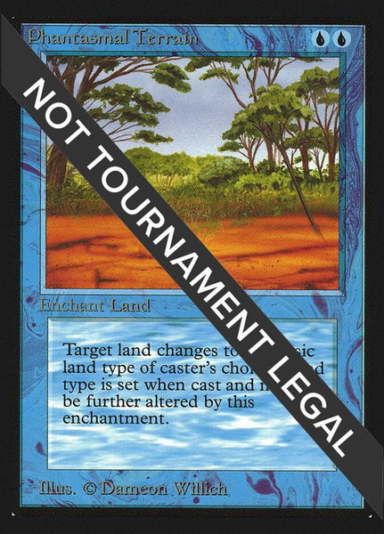 Phantasmal Terrain (IE) trading card from International Edition Phantasmal Terrain (IE) - International Edition Magic: The Gathering trading card