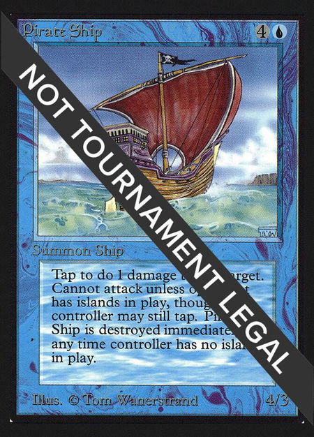 Pirate Ship (IE) trading card from International Edition Pirate Ship (IE) - International Edition Magic: The Gathering trading card