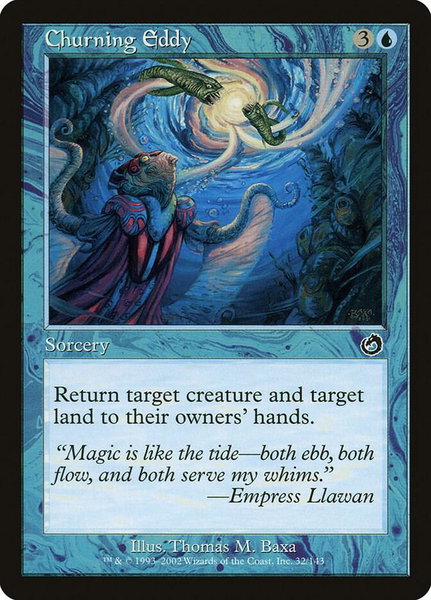 Churning Eddy trading card from Torment Churning Eddy - Torment Magic: The Gathering trading card
