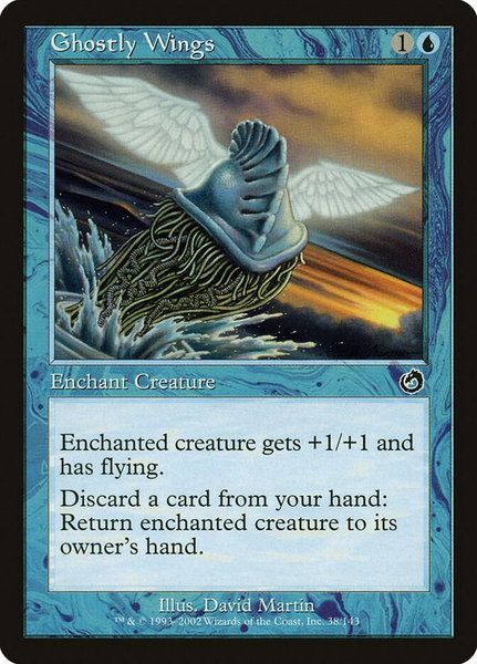 Ghostly Wings trading card from Torment Ghostly Wings - Torment Magic: The Gathering trading card
