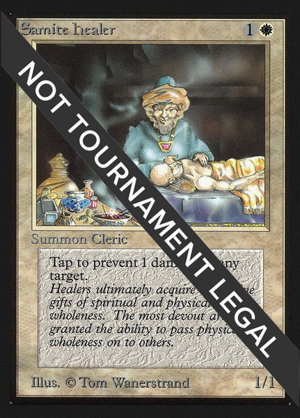 Samite Healer (IE) trading card from International Edition Samite Healer (IE) - International Edition Magic: The Gathering trading card