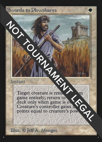Swords to Plowshares (IE) trading card from International Edition Swords to Plowshares (IE) - International Edition Magic: The Gathering trading card