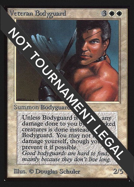 Veteran Bodyguard (IE) trading card from International Edition Veteran Bodyguard (IE) - International Edition Magic: The Gathering trading card