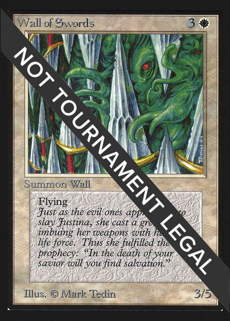 Wall of Swords (IE) - International Edition Magic: The Gathering trading card