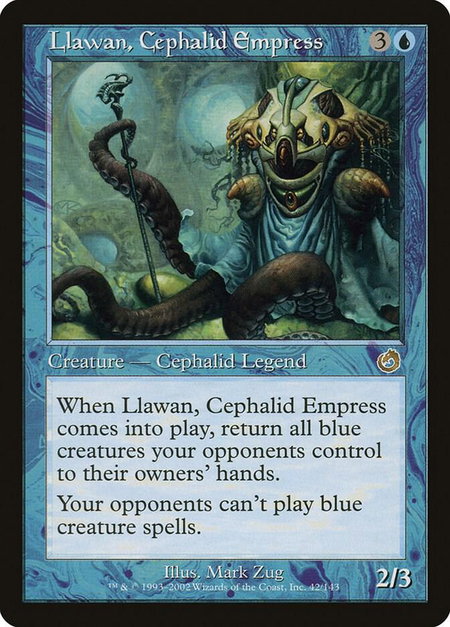 Llawan, Cephalid Empress - Torment Magic: The Gathering trading card