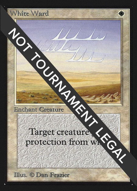 White Ward (IE) trading card from International Edition White Ward (IE) - International Edition Magic: The Gathering trading card
