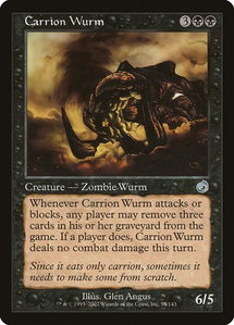 Carrion Wurm - Torment (TOR) #55 - Uncommon Magic: The Gathering Trading Card