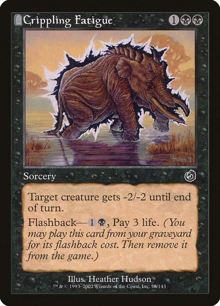 Crippling Fatigue trading card from Torment Crippling Fatigue - Torment Magic: The Gathering trading card