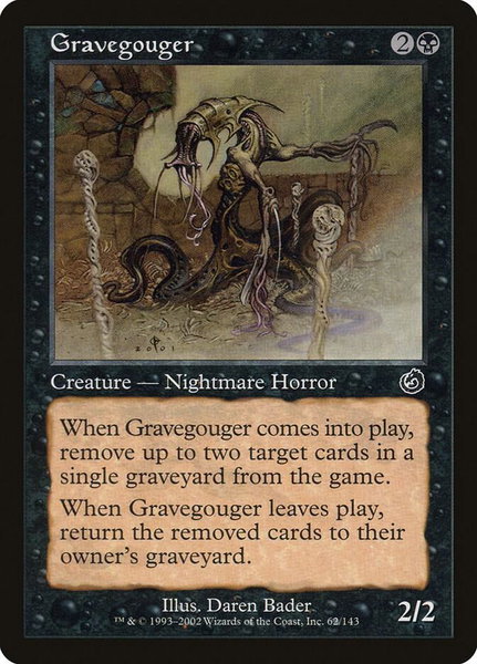 Gravegouger trading card from Torment Gravegouger - Torment Magic: The Gathering trading card