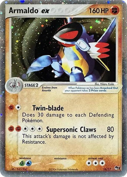 Armaldo ex (Holo) trading card from POP Series 1 Armaldo ex (Holo) - POP Series 1 Pokémon trading card
