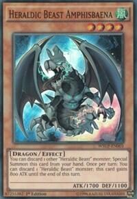 Heraldic Beast Amphisbaena - World Superstars (WSUP) #WSUP-EN003 - Super Rare YuGiOh Trading Card