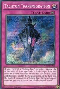 Tachyon Transmigration - World Superstars (WSUP) #WSUP-EN012 - Prismatic Secret Rare YuGiOh Trading Card