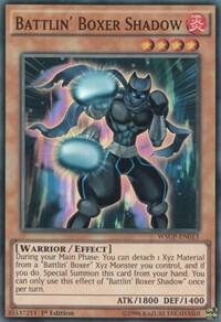 Battlin' Boxer Shadow trading card from World Superstars Battlin' Boxer Shadow - World Superstars YuGiOh trading card