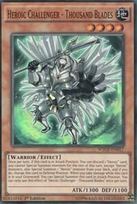 Heroic Challenger - Thousand Blades trading card from World Superstars Heroic Challenger - Thousand Blades - World Superstars YuGiOh trading card