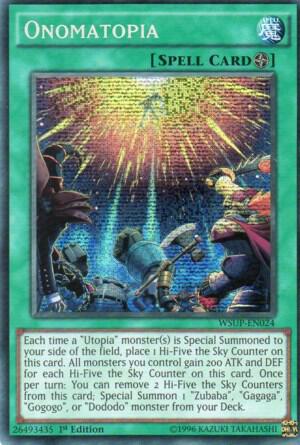 Onomatopia - World Superstars YuGiOh trading card