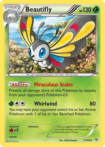 Beautifly - XY - Roaring Skies (ROS) #5/108 - Holo Rare Pokémon Trading Card