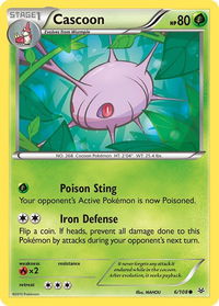 Cascoon - XY - Roaring Skies (ROS) #6/108 - Common Pokémon Trading Card