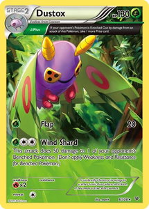 Dustox (8 Delta) - XY - Roaring Skies (ROS) #8/108 - Rare Pokémon Trading Card