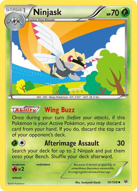 Ninjask - XY - Roaring Skies Pokémon trading card