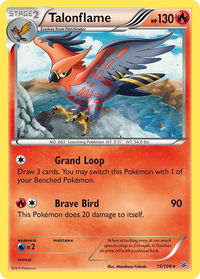 Talonflame - XY - Roaring Skies (ROS) #15/108 - Rare Pokémon Trading Card