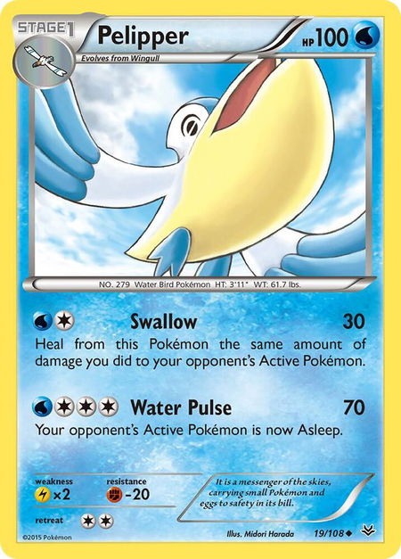 Pelipper - XY - Roaring Skies Pokémon trading card