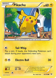 Pikachu - XY - Roaring Skies (ROS) #20/108 - Common Pokémon Trading Card