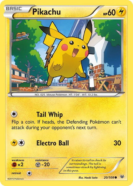 Pikachu - XY - Roaring Skies Pokémon trading card