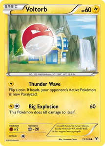 Voltorb - XY - Roaring Skies (ROS) #21/108 - Common Pokémon Trading Card