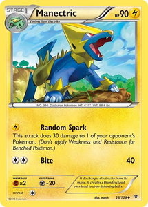 Manectric - XY - Roaring Skies (ROS) #25/108 - Uncommon Pokémon Trading Card