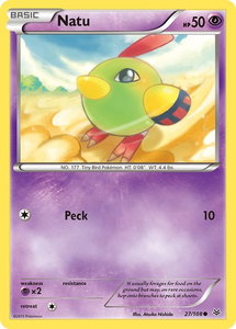 Natu (27) - XY - Roaring Skies (ROS) #27/108 - Common Pokémon Trading Card