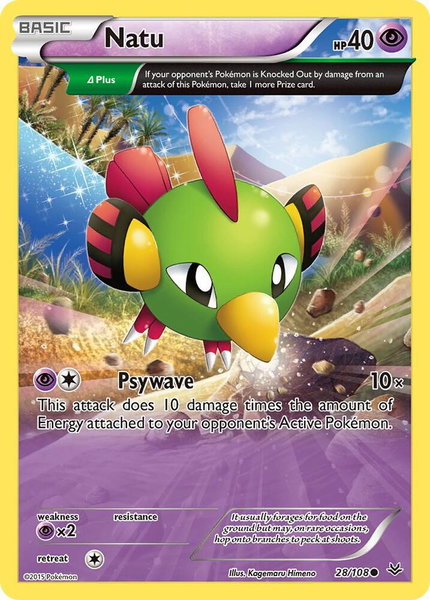 Natu (28 Delta) - XY - Roaring Skies Pokémon trading card