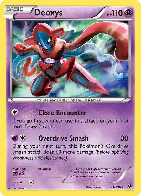 Deoxys - XY - Roaring Skies Pokémon trading card