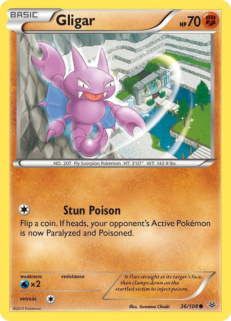 Gligar - XY - Roaring Skies Pokémon trading card