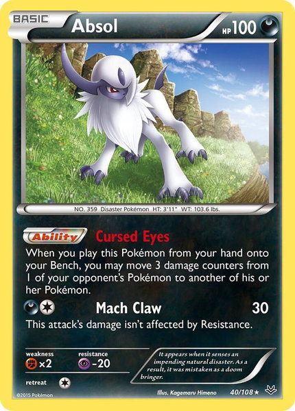 Absol - XY - Roaring Skies Pokémon trading card
