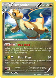 Dragonite (51) - XY - Roaring Skies (ROS) #51/108 - Rare Pokémon Trading Card