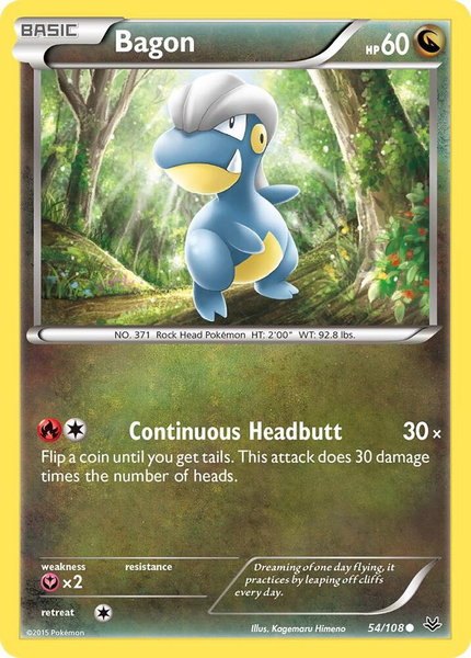 Bagon (54) trading card from XY - Roaring Skies Bagon (54) - XY - Roaring Skies Pokémon trading card