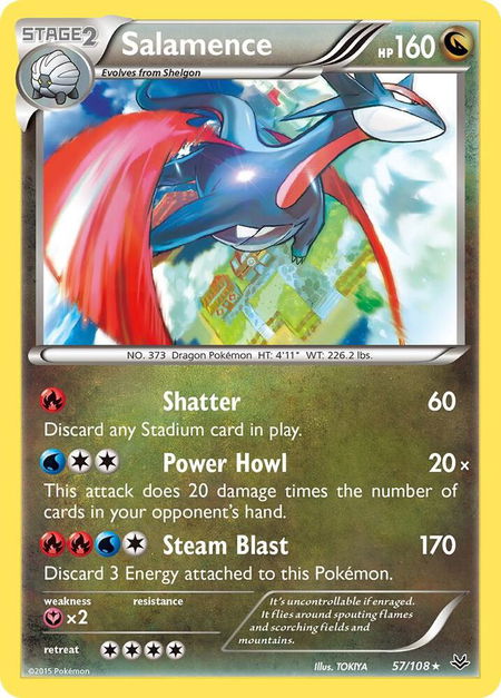 Salamence - XY - Roaring Skies Pokémon trading card