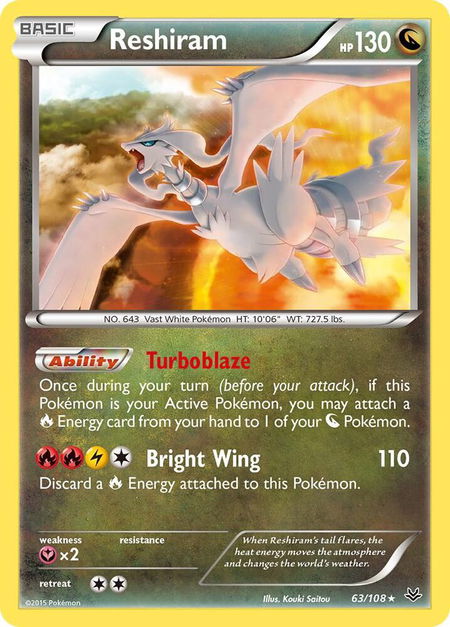 Reshiram - XY - Roaring Skies Pokémon trading card