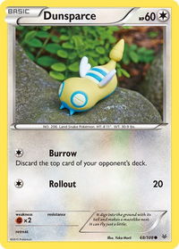 Dunsparce - XY - Roaring Skies (ROS) #68/108 - Common Pokémon Trading Card