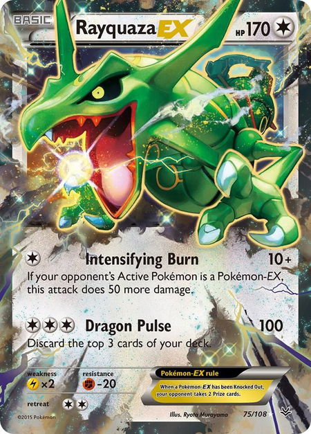 Rayquaza EX (75) - XY - Roaring Skies Pokémon trading card