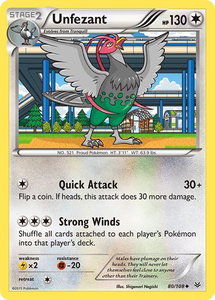 Unfezant (80) - XY - Roaring Skies (ROS) #80/108 - Uncommon Pokémon Trading Card