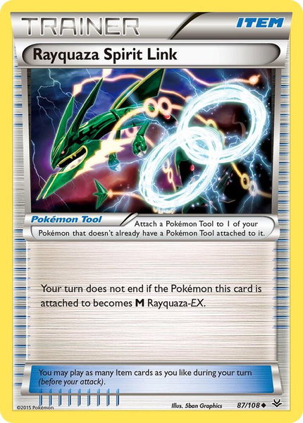 Rayquaza Spirit Link - XY - Roaring Skies Pokémon trading card