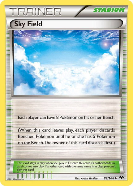 Sky Field trading card from XY - Roaring Skies Sky Field - XY - Roaring Skies Pokémon trading card