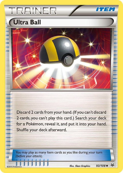 Ultra Ball trading card from XY - Roaring Skies Ultra Ball - XY - Roaring Skies Pokémon trading card