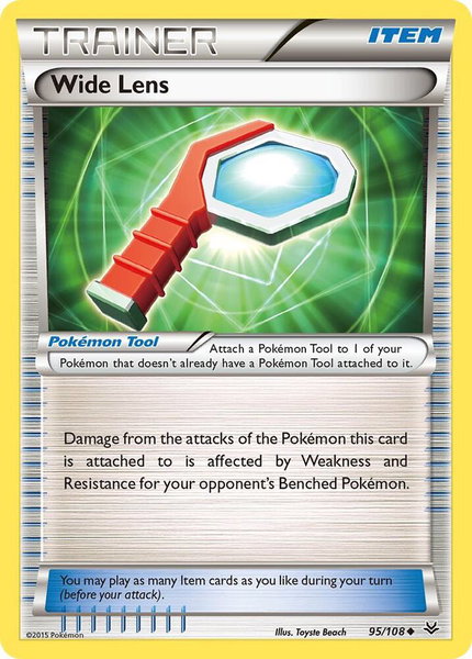 Wide Lens trading card from XY - Roaring Skies Wide Lens - XY - Roaring Skies Pokémon trading card