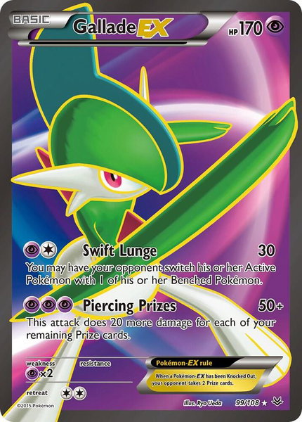 Gallade EX (99 Full Art) trading card from XY - Roaring Skies Gallade EX (99 Full Art) - XY - Roaring Skies Pokémon trading card